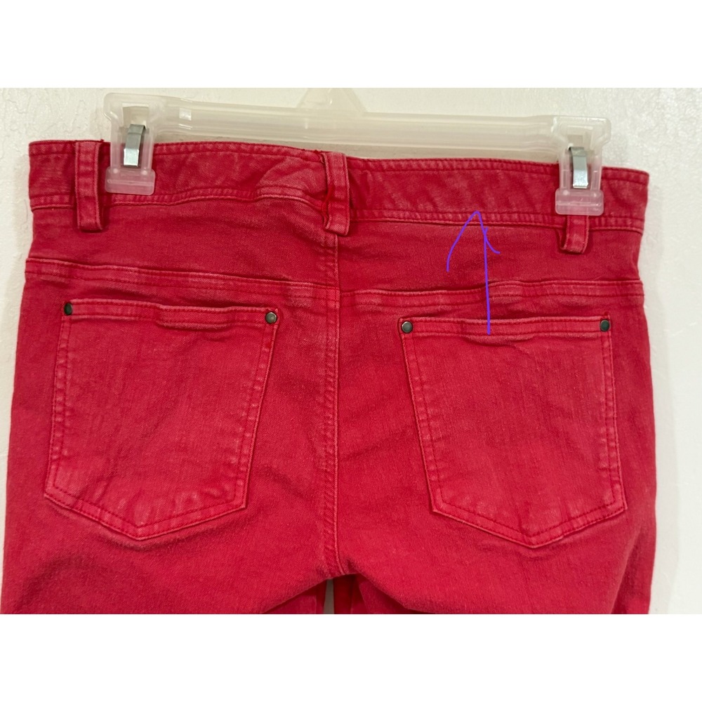 Alice + Olivia Raspberry Pink Corduroy Skinny Jeans Size 4 - Picture 6 of 12